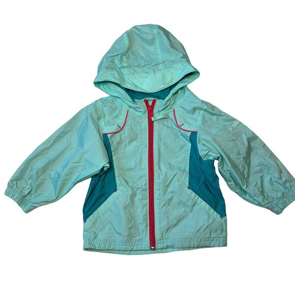 Columbia Girls Hooded Windbreaker Jacket 2T - Picture 1 of 5